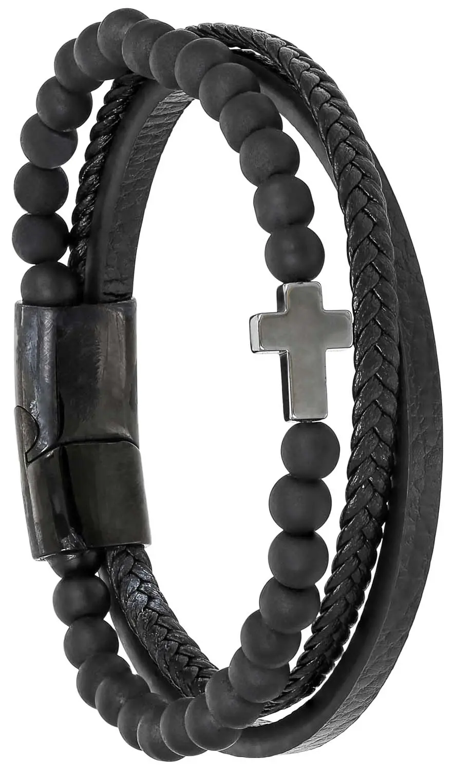 Herren Armband - Black Cross