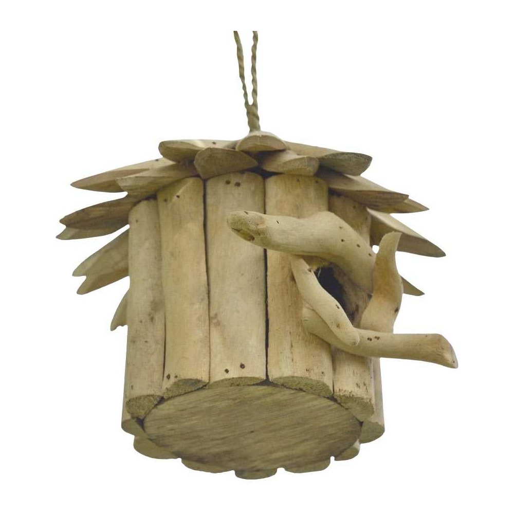 Nichoir rond en bois d'albésia 20 x 18 cm