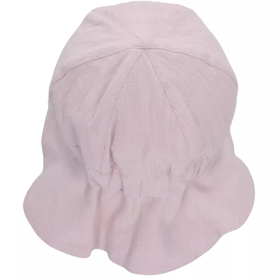 Sterntaler Schirmmütze mit Nackenschutz Leinencharakter rosa