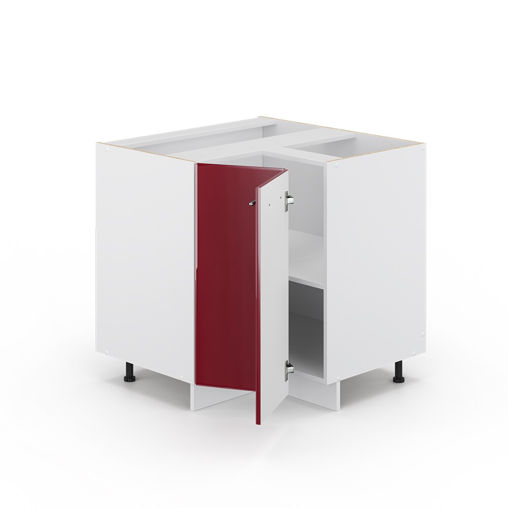 VICCO Eckunterschrank 87 cm Bordeaux Hochglanz Küchenschrank Hängeschrank Küchenzeile Fame-Line