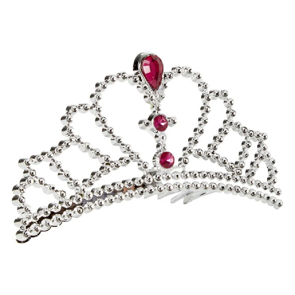 Serre-tête couronne princesse argenté