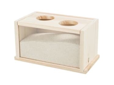 Trixie Sand bad, mus/hamster, træ, 20 × 12 × 12 cm