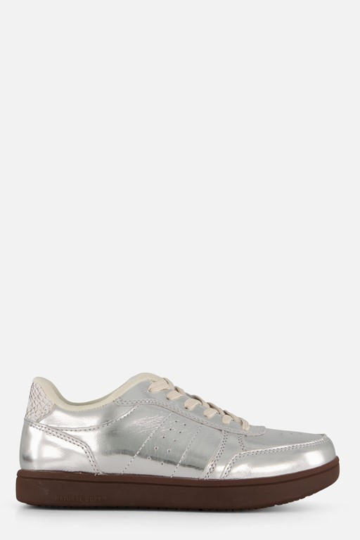 Woden Bjork Sneakers zilver Textiel