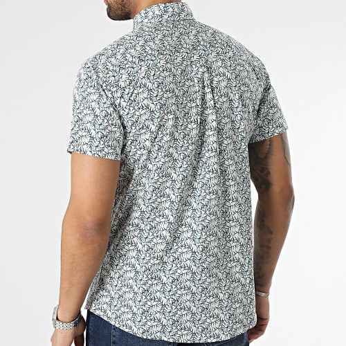 Chemise Manches Courtes Dek Mason AOP Blanc Floral