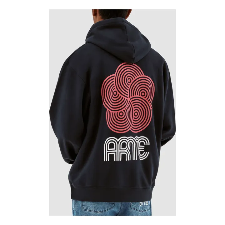 Arte Antwerp Hoodie Circle Flower | Bleu marine