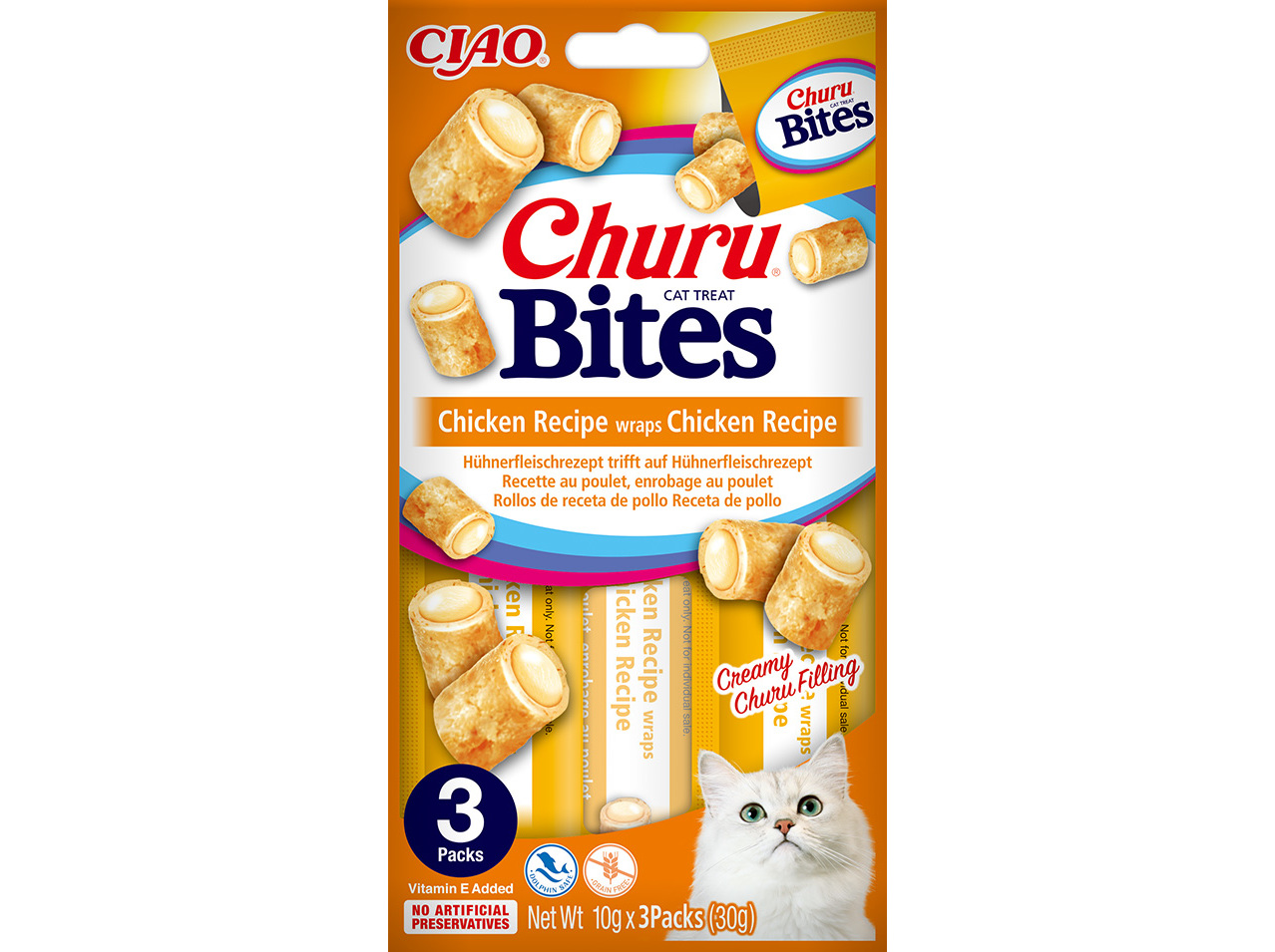 SNACK PARA GATO CIAO CHURU FRANGO 3X10G