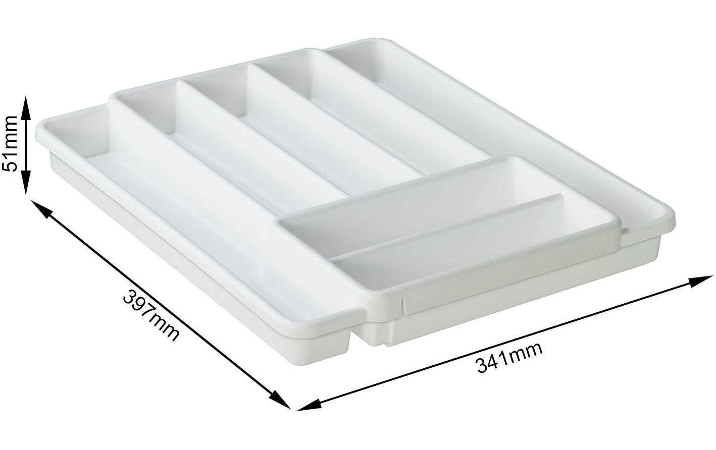 Besteckkasten Domino WeissBesteckablage