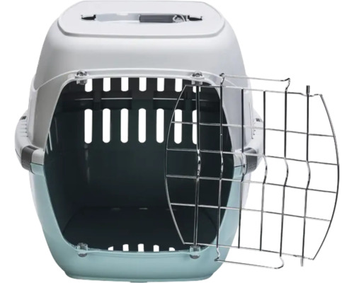 Karlie Eco Tourist 2 Aqua transportbox - 56 x 36 x 36 cm grijs turquoise