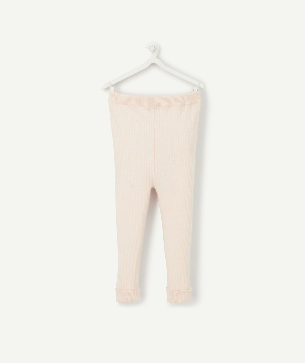 LEGGING CÔTELÉ ROSE BÉBÉ FILLE