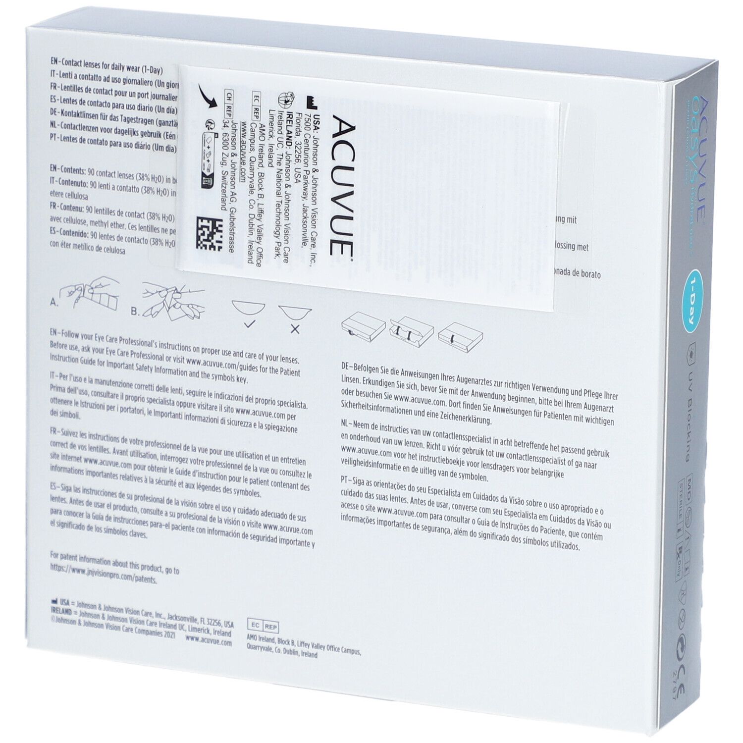 Acuvue® oasys mit Hydraluxe Basiskurve 8.5 Tageslinse