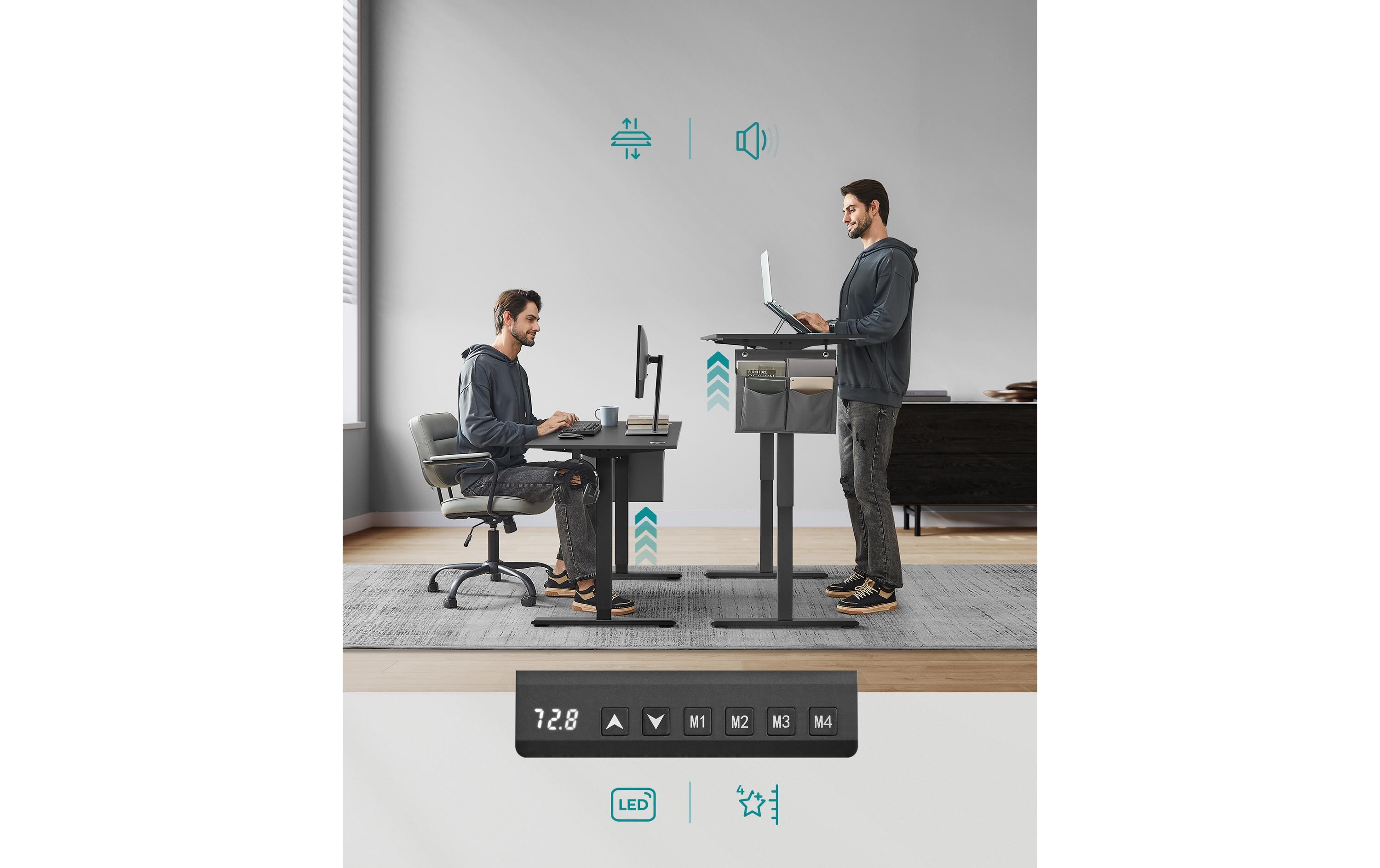 Stehtisch 120 x 60 cm, höhenverstellbar<br>Bürotisch