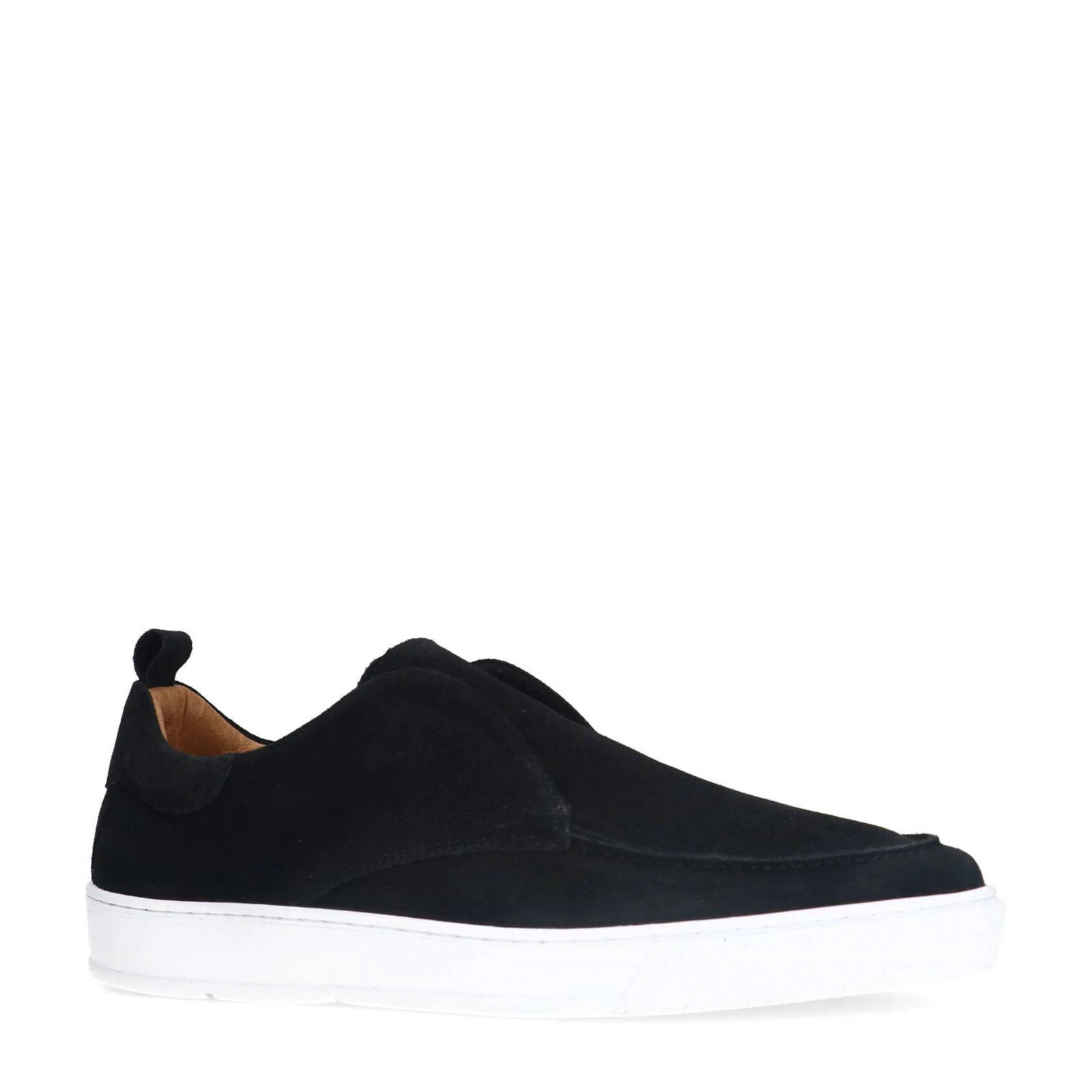 Manfield suède loafers zwart