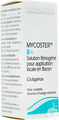 Pierre Fabre Mycoster 8% Solution Filmogène Pour Application Locale Flacon 3ml