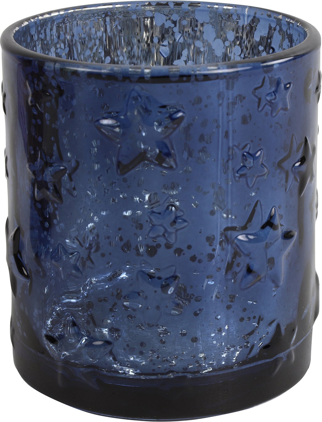 Countryfield waxinelichthouder Kady blauw 7 x 7 x 8 cm