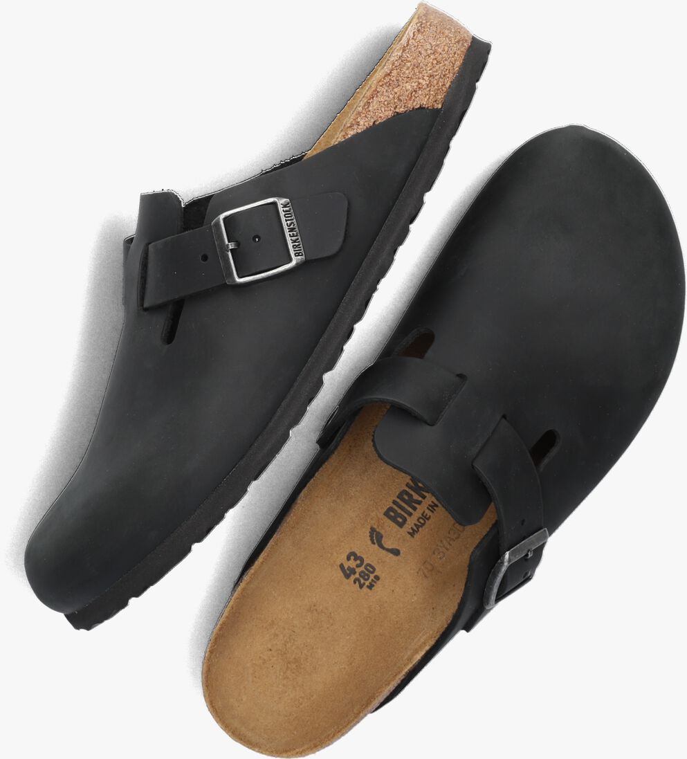 BIRKENSTOCK zwarte birkenstock pantoffels boston heren