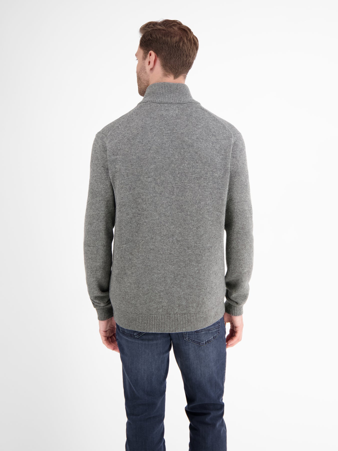 Schurwoll-Strickjacke mit Kaschmiranteil
