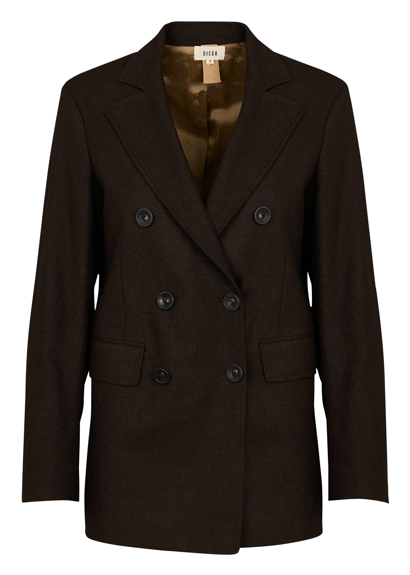 VITALO - Veste de blazer ajustée à col tailleur | Marron