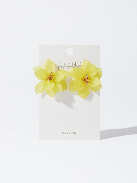 Brincos de Flor - Amarelo