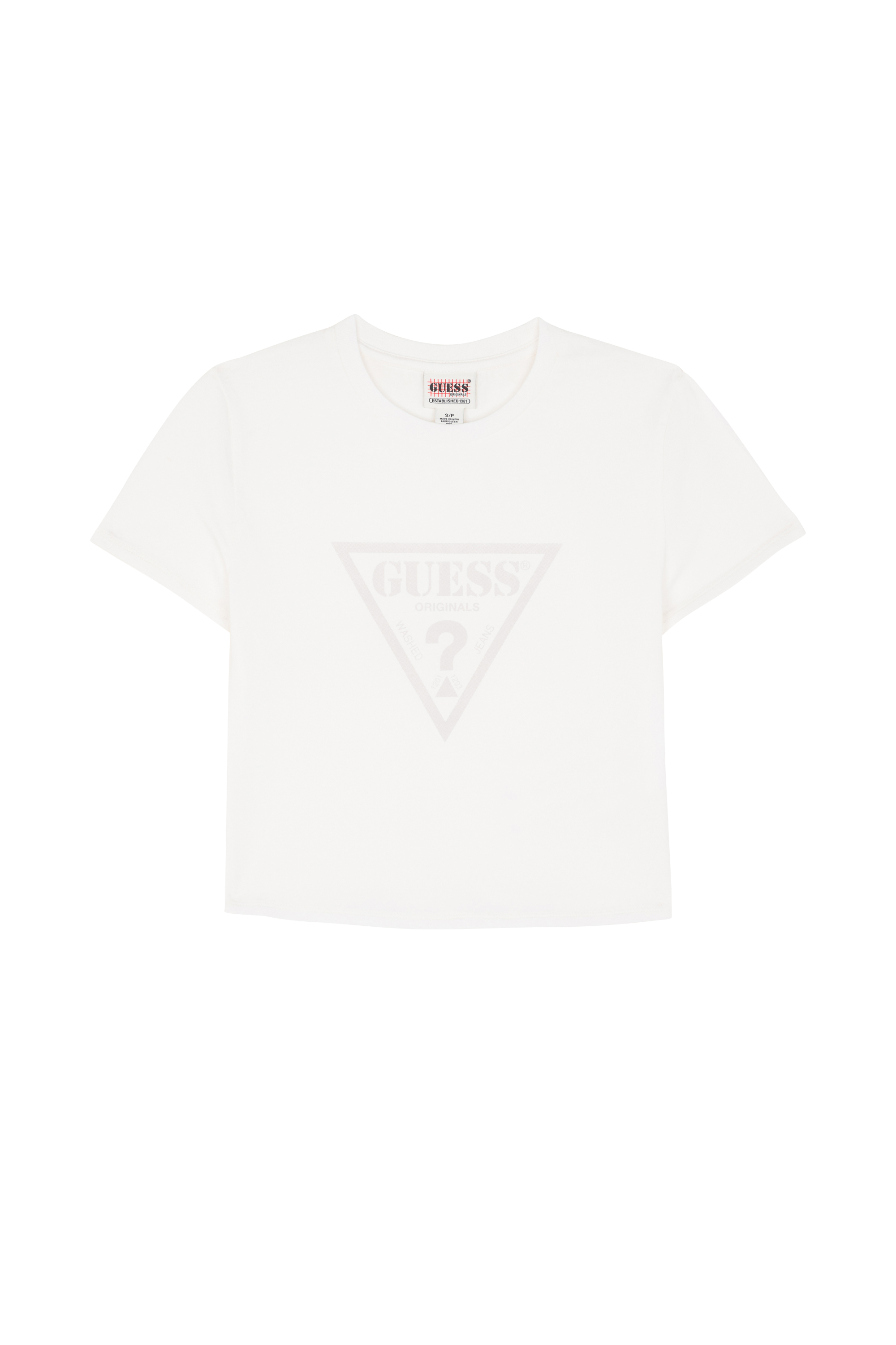 GUESS ORIGINALS T-shirt GO VTGE TRIANGLE BABY Blanc