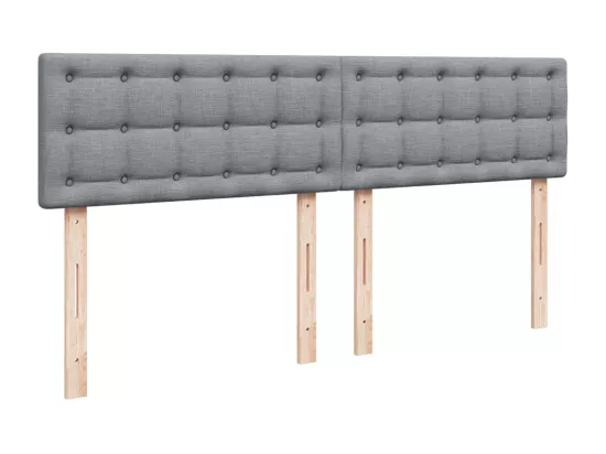Sommier à lattes de lit avec matelas Gris clair 180x200cm Tissu