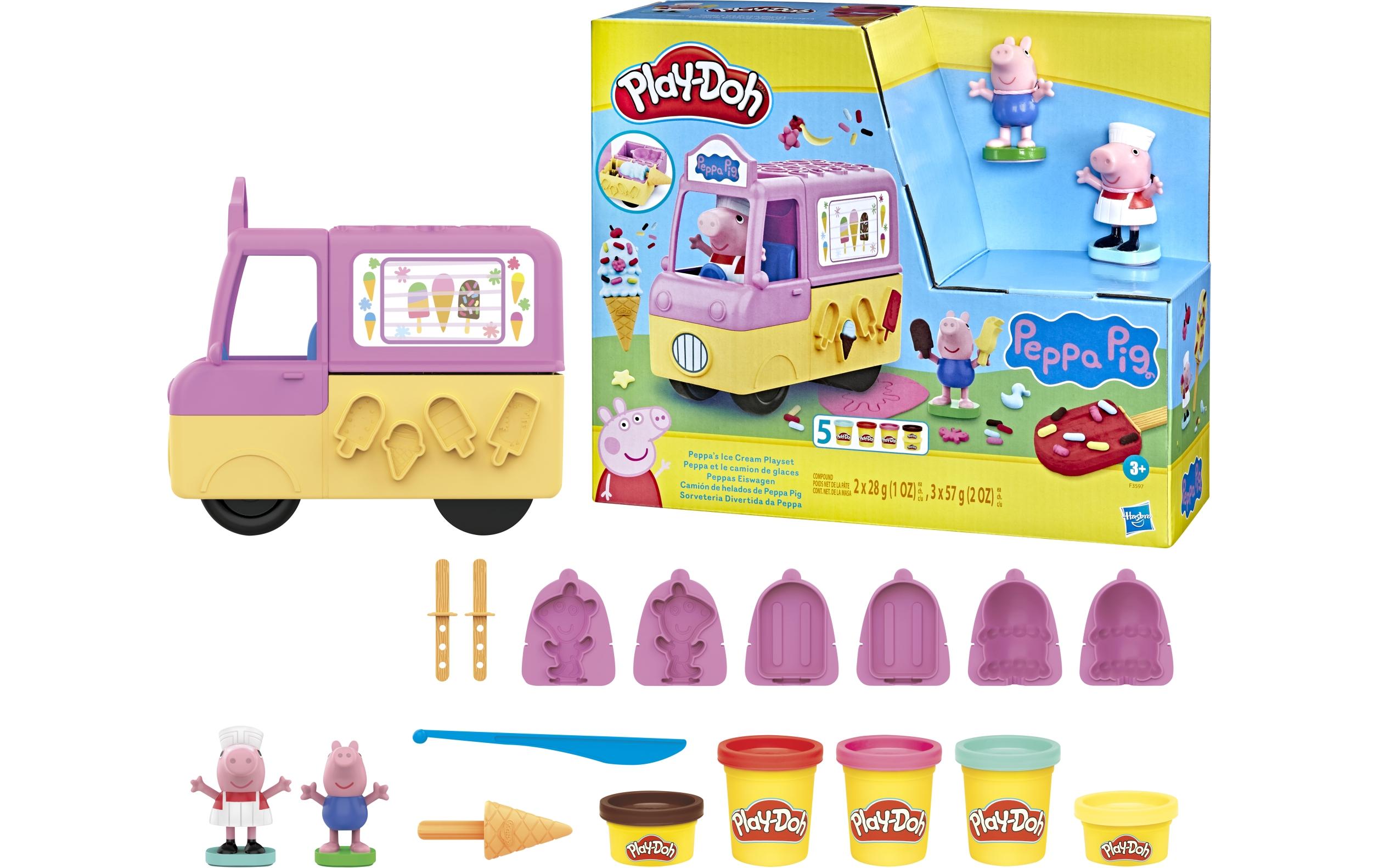 Knetspielzeug Peppa`s Ice Cream PlaysetPeppas Eiscreme-Spielset mit 5 Knetdosen