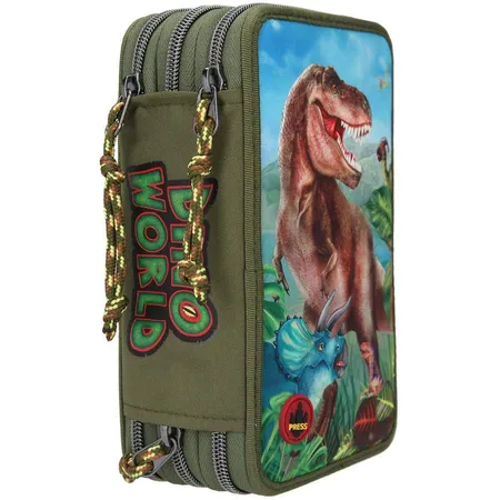 Depesche Dino World 3-Fach Federtasche LED