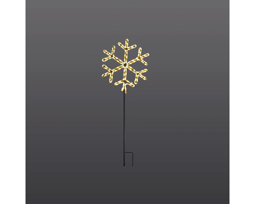 LED Decoratieve Lafiora Sneeuwvlok Stick 113 stuks 65 cm Warm Wit Zwart
