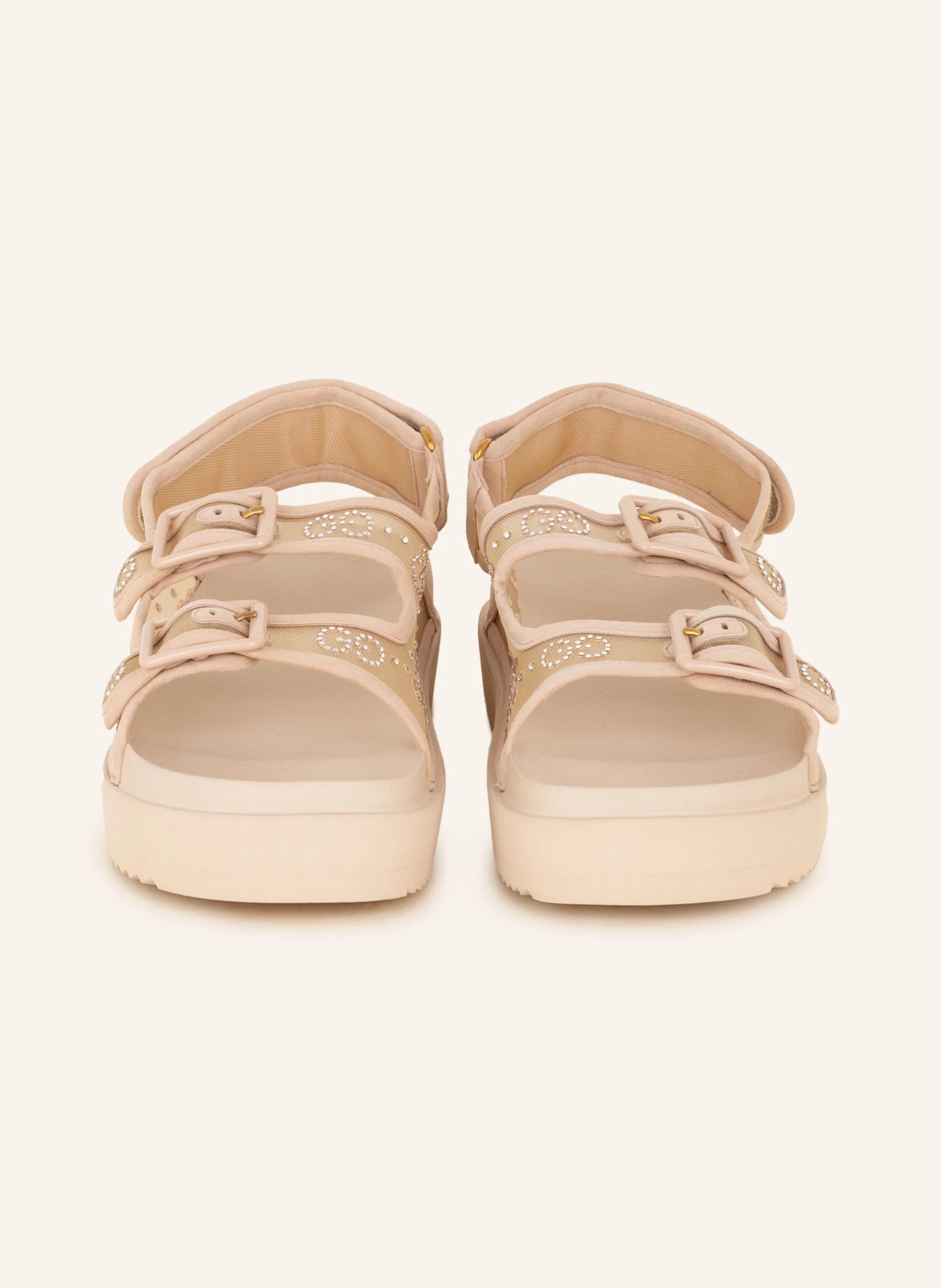 GUCCI Plateau-Sandalen mit Schmucksteinen