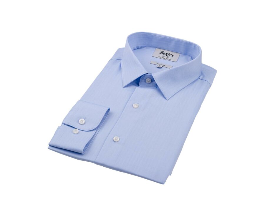 Chemise twill chevrons homme Bleu ciel - CAMÉLIEN