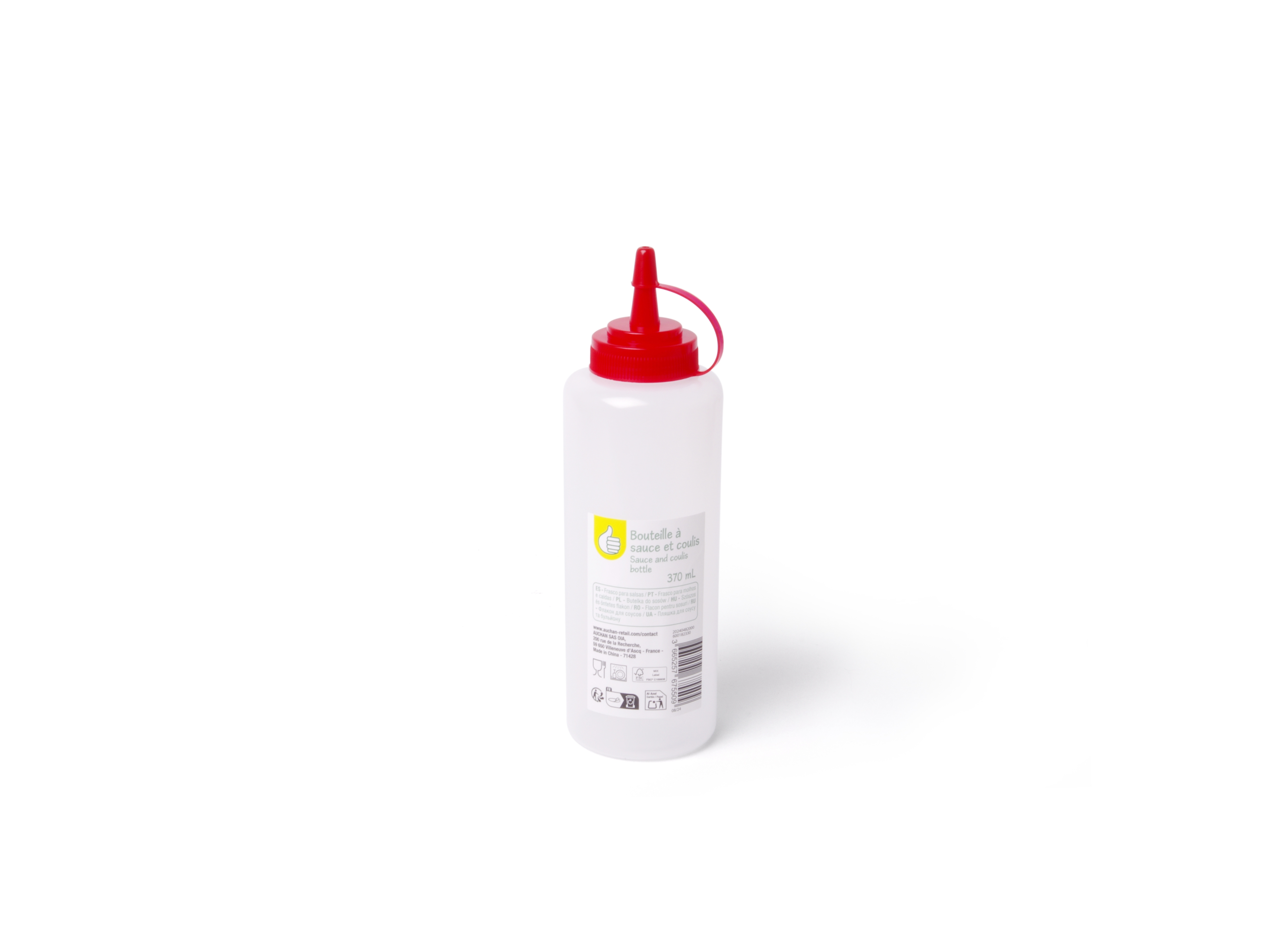 GARRAFA PARA MOLHOS POLEGAR PLÁSTICO 370ML