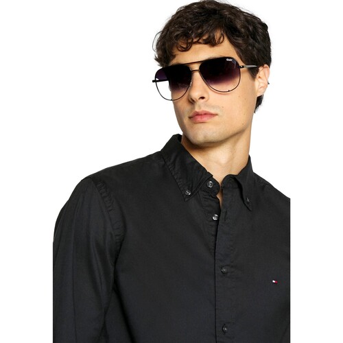 Tommy Jeans - CAMISA OXFORD REGULAR HOMBRE DM0DM18335 Negro