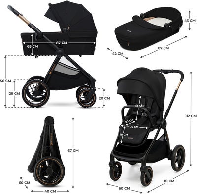 Kinderkraft NEA 2-in-1 Duovogn, Midnight Black