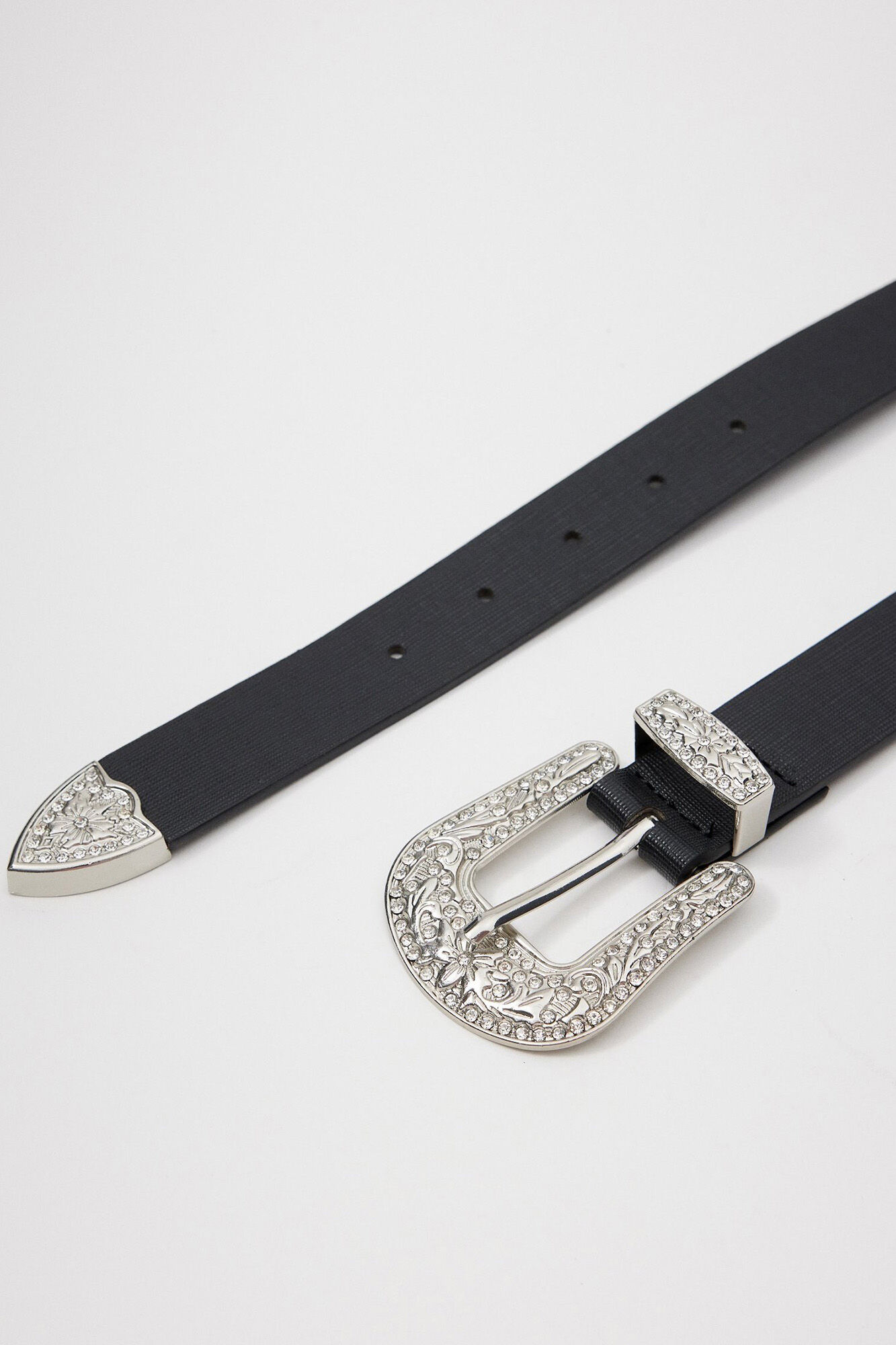 Cinto com fivela de strass