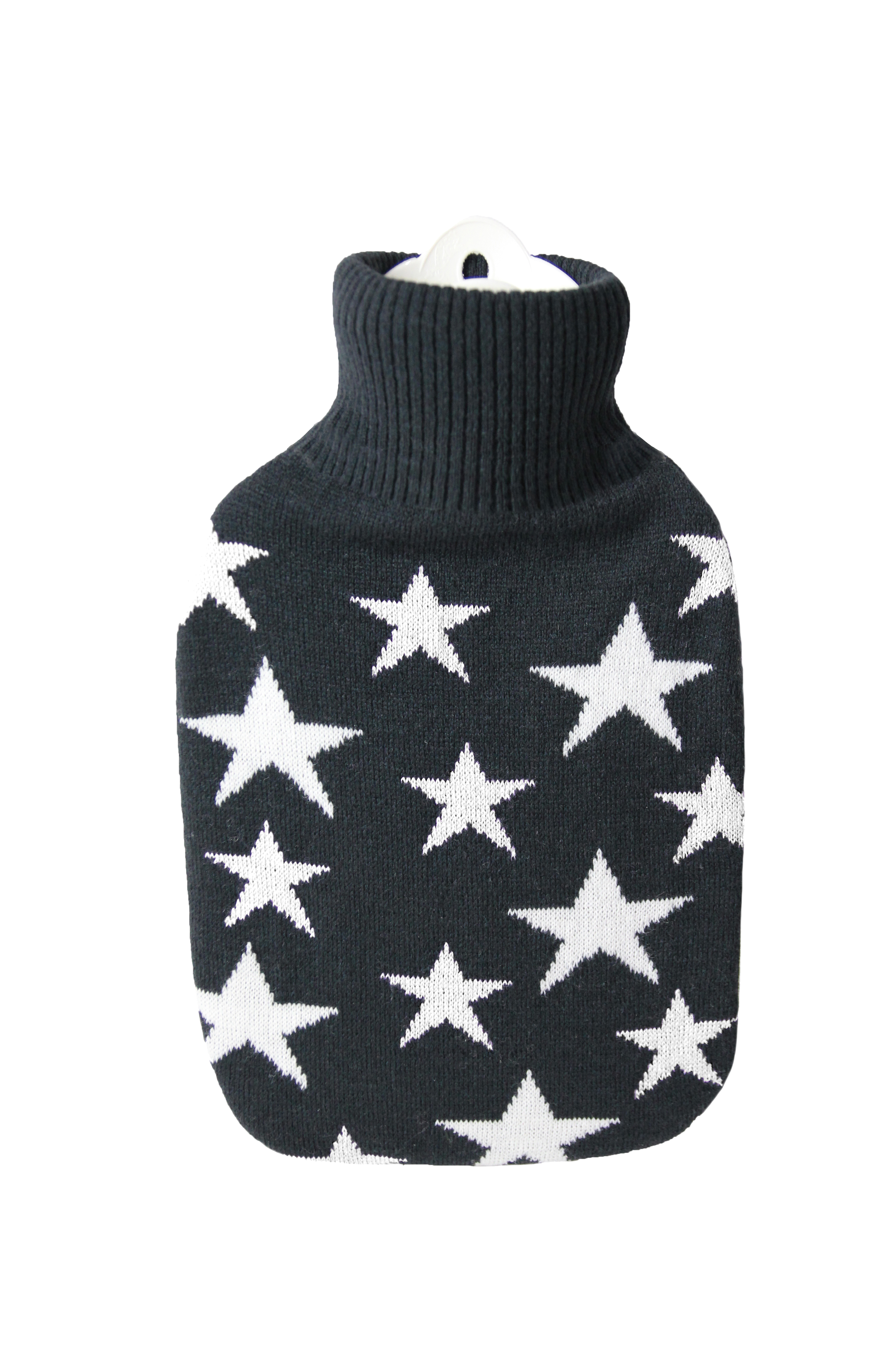 FROSCH Wärmflasche PVC<br>1 Stück, 1.8l, Strickbezug Sterne weiss