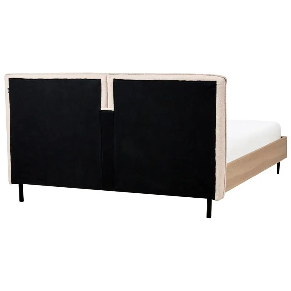 LIMANTON - Bed - Beige - 140 x 200 cm - Bouclé