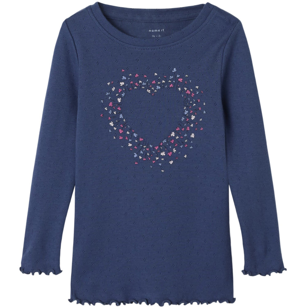 Køb Name It Blue Indigo Nmfnimma Ls Slim Top Pb