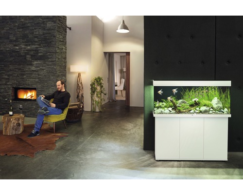 JUWEL Rio 240 SBX aquariumcombinatie met ledverlichting, verwarming, filter en witte kast