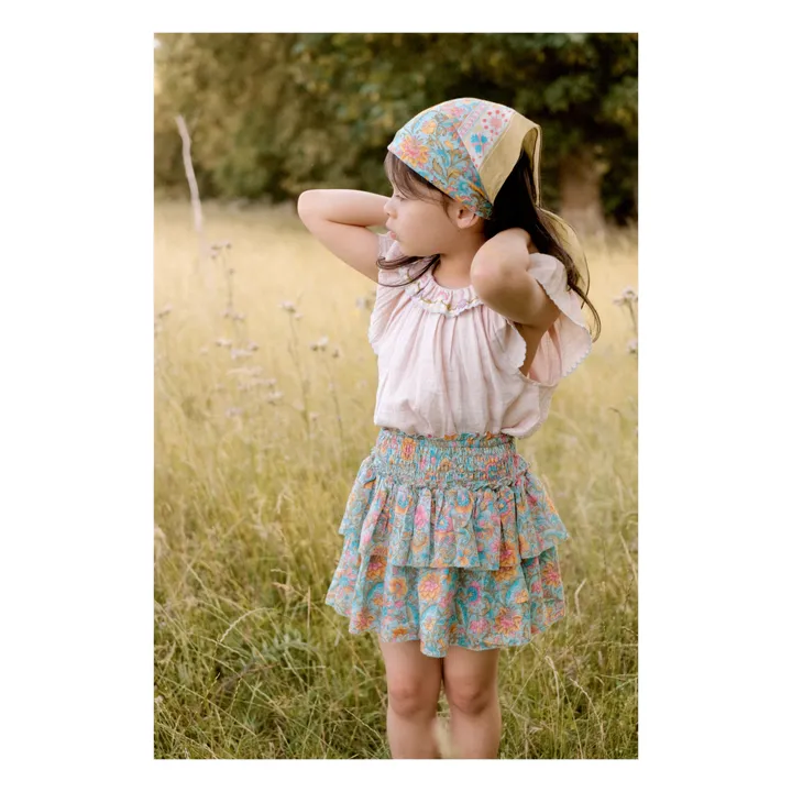 Louise Misha Blouse Antoinette Brodée | Rose poudré