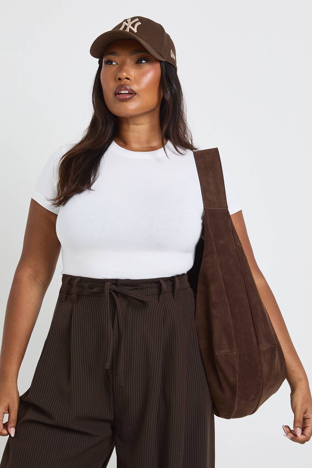 boohoo Top Long Ajusté À Manches Courtes Basique Grande Taille