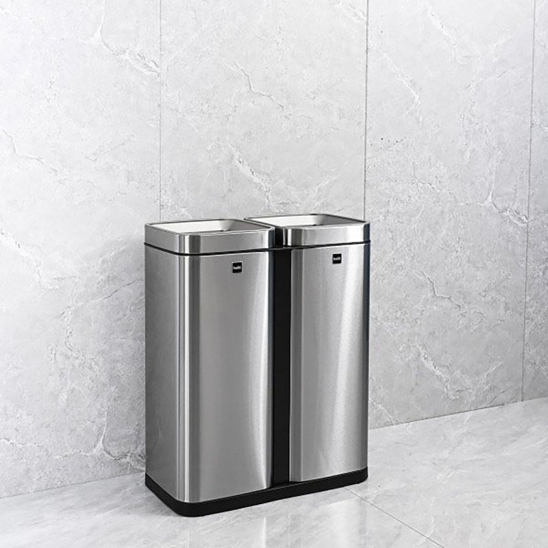 Poubelle de tri sélectif 'the twin bin', 2 x 30 litres