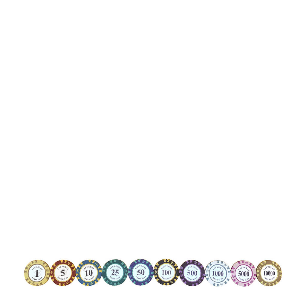 Pokerset DLX 500 Chips 14 gr Value Value pokerset DLX 500 chips