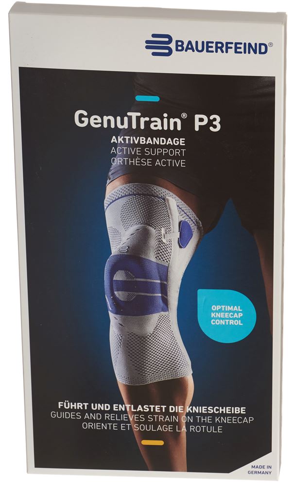 Bauerfeind GenuTrain P3 Aktivbandage Gr6 links titan 1 Stk