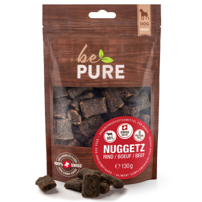 bePure Hundesnacks Nuggetz Rind 130g