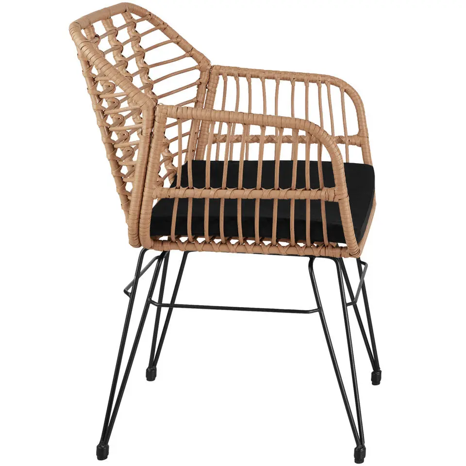 tectake - loungeset Molfetta - wicker - natuurkleur