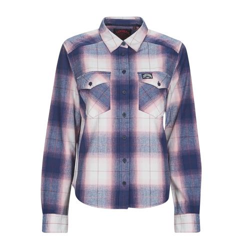 Superdry - LUMBERJACK CHECK FLANNEL SHIRT - Rose / Marine