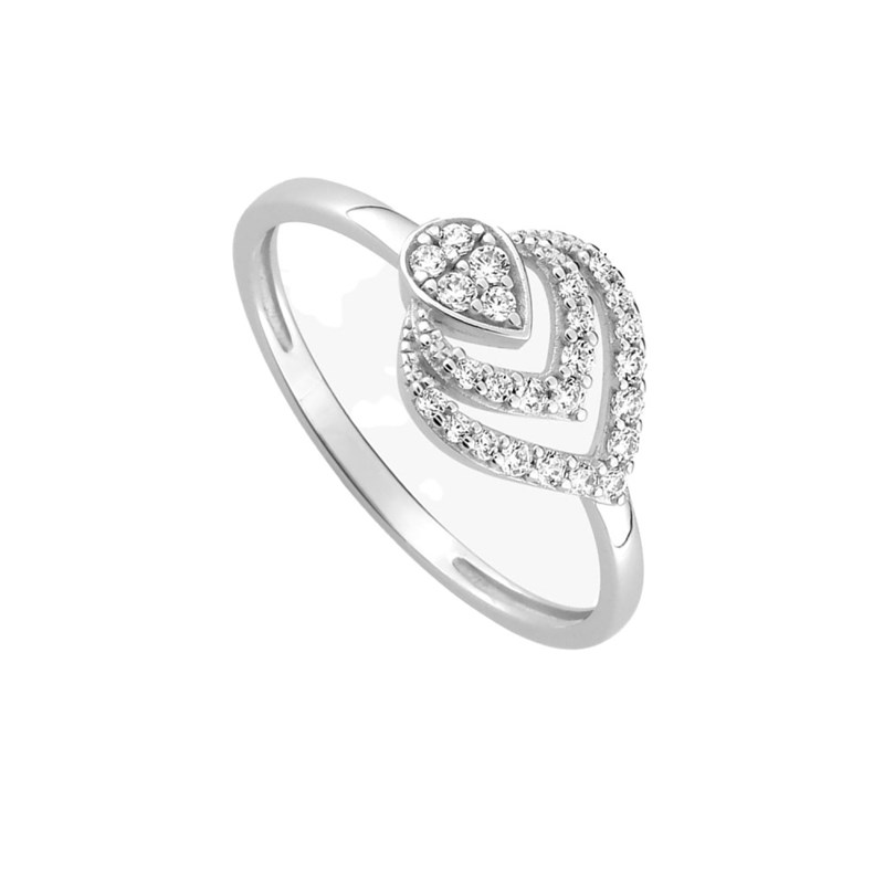 Bague Femme - Oxyde de zirconium - Or 9 Carats