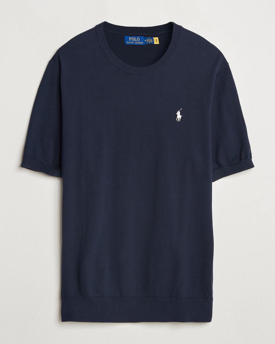 Polo Ralph Lauren Knitted Short Sleeve Tee Hunter Navy