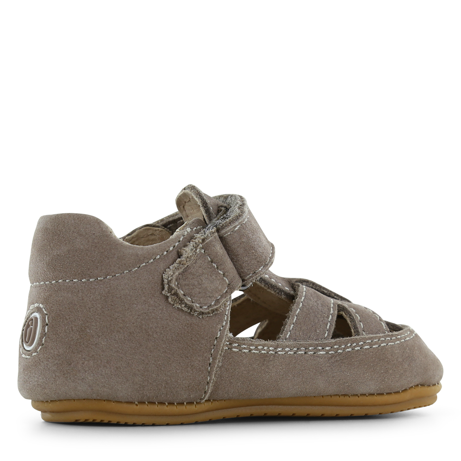 Shoesme taupe BABY-PROOF® open schoentje Microleer | Uni schoenen