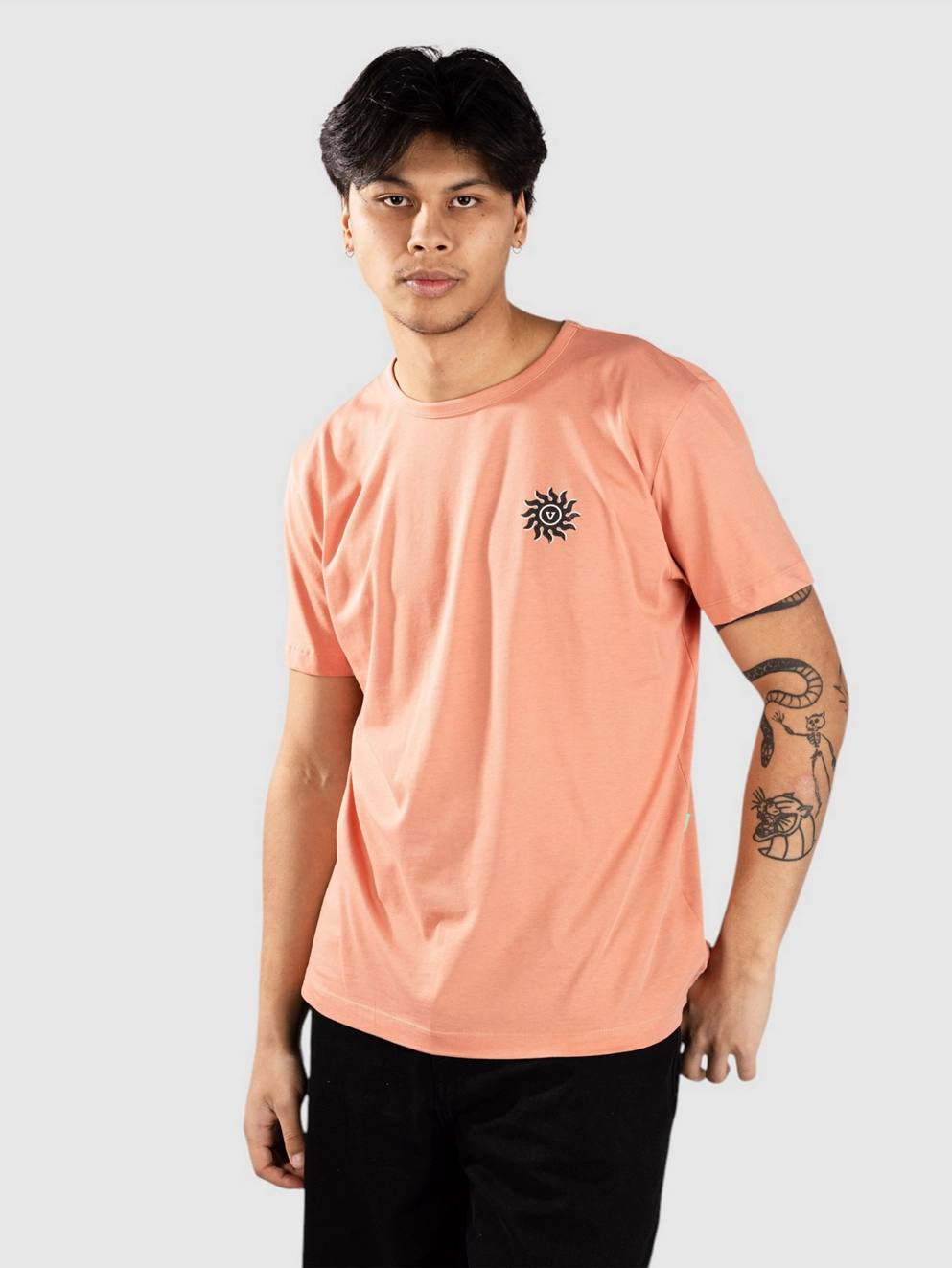 Vissla Spins Organic T-Shirt papaya