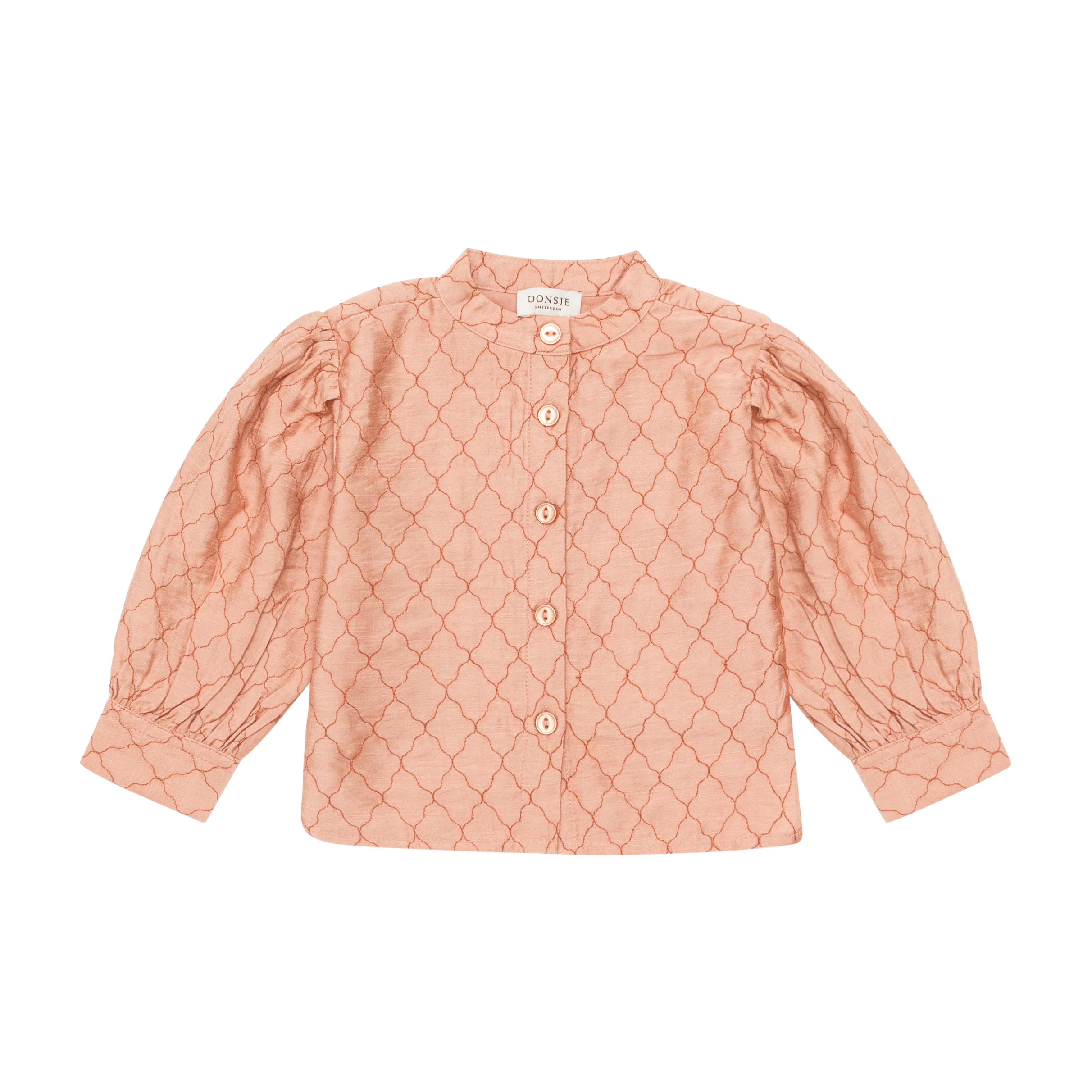 Mieke Blouse | Cloudy Rose - Rust Diamonds